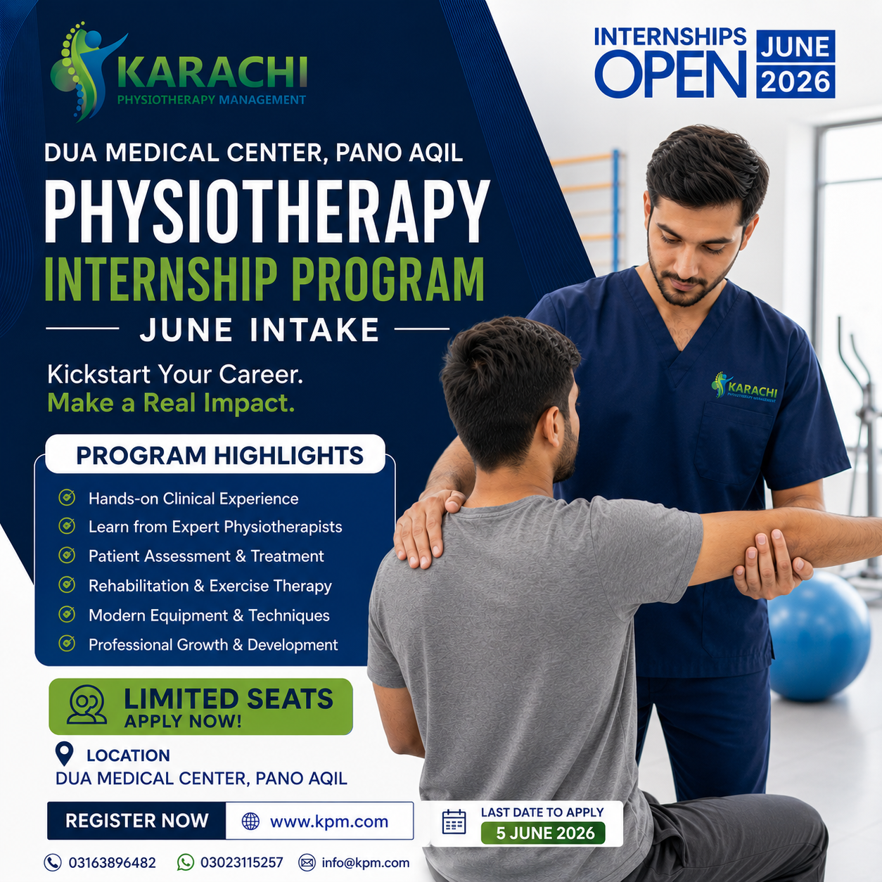 KPM Dua Medical Center Physiotherapy Internship Program 2026
