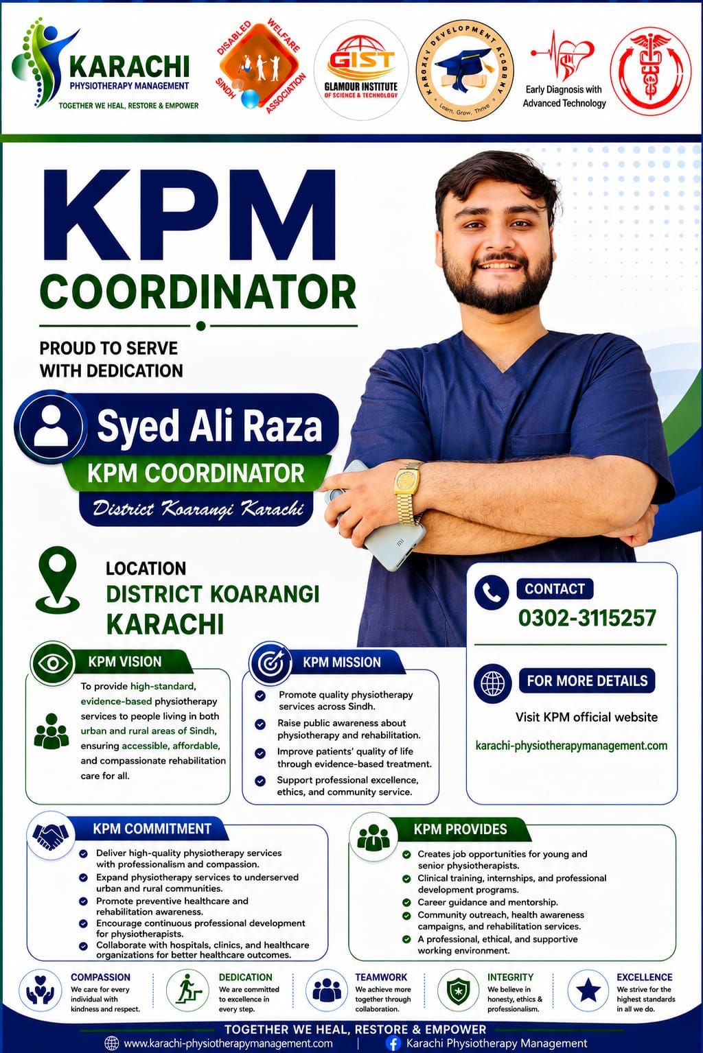 Syed Ali Raza – KPM Coordinator, District Korangi Karachi